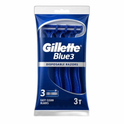 Gillette Blue3 Men's Disposable Razors, 4pcs